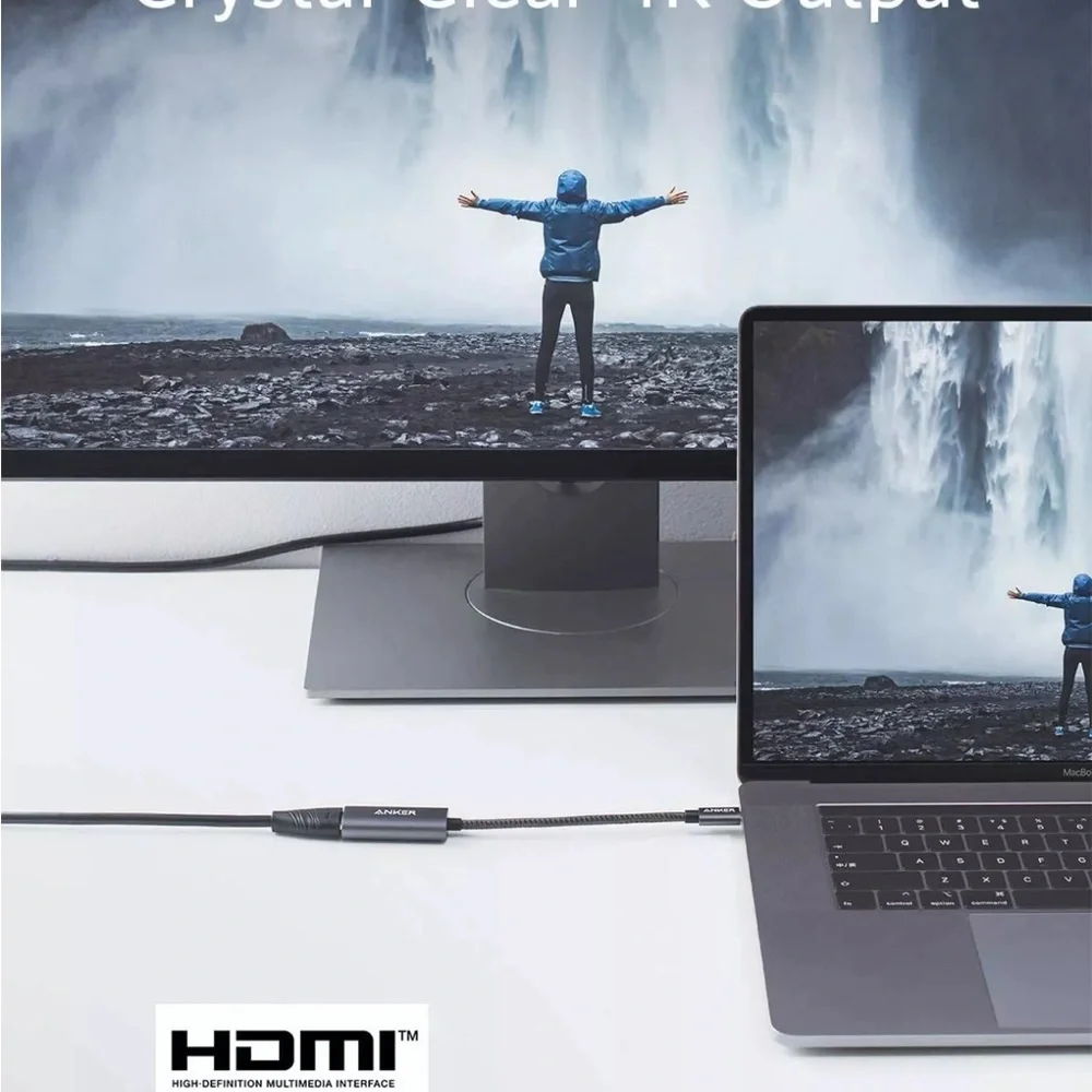 USB Type C to HDMI Adapter USB 3.1 Cable For MHL Android Phone Tablet Black New.